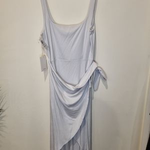 Wilfred Saturn Midi Dress size L in Frozen Grey